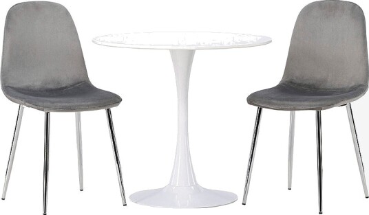 Venture Home   Spisegruppe Hamden med 2 stk stoler Eva   Svart