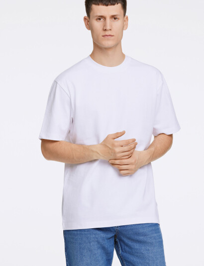 Lindbergh O-Neck Tee Oversize S/S - White - XL Lindbergh O-Neck Tee Oversize S/S - White - XL