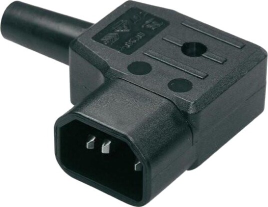 MERCODAN Angled male appliance plug,