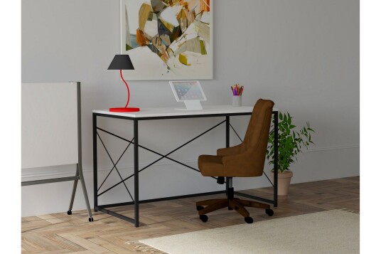 Tuna Skrivebord 121x72x121 cm Hvit
