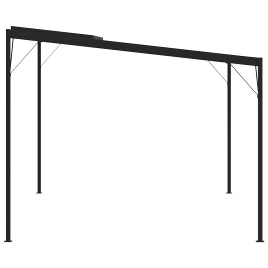 Paviljong med tak antrasitt 4x3x2,5 m aluminium og stål Paviljong med tak antrasitt 4x3x2,5 m aluminium og stål