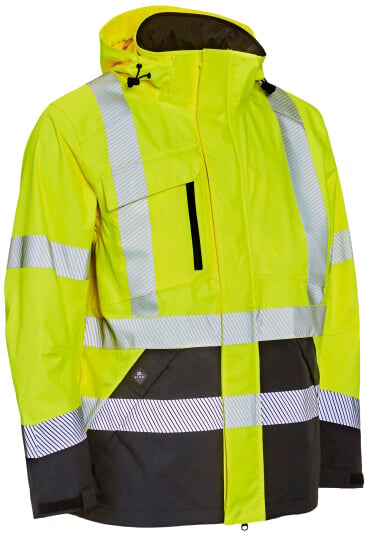 Elka Synlighets Arbeidsjakke Stretch 186000r Gul/svart Str. S