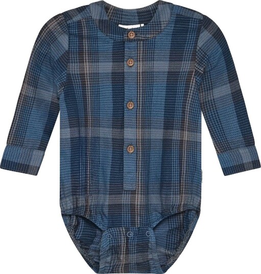 Minymo Body Ls Check MIDNIGHT NAVY 50
