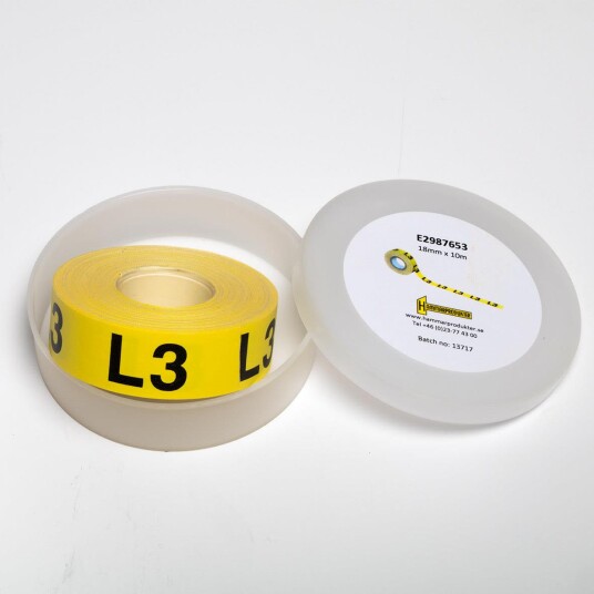 Hammarprodukter INF03013 Fasemarkeringsteip 10 m L3 Maskintilbehør & forbruk Hammarprodukter INF03013 Fasemarkeringsteip 10 m L3 Maskintilbehør & forbruk