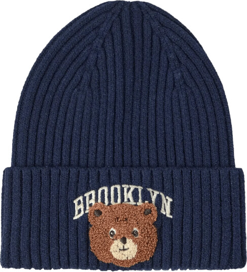 Lindex Rib-Knit Beanie - Navy - 2-4