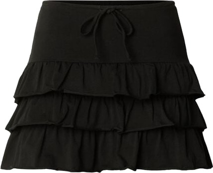Urban Classics Kort skjørt Ruffled Jersey Skjørt for Kvinner XS til L Damer svart