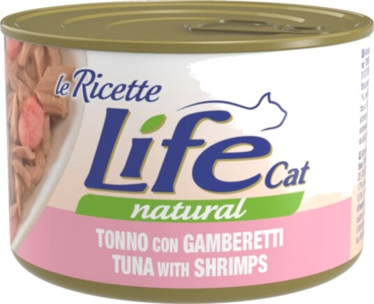 Life Cat Natural våtfôr Life Cat Le Ricette Tunfisk med reker 4 x 150 g