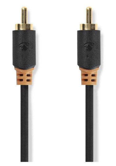 Nedis Digital Audio Cable | RCA Han | RCA Han | Gull belagt | 2.00 m | Rund | PVC | Antrasitt | Boks