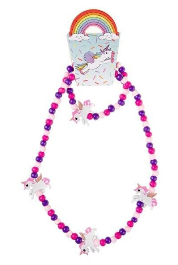 LG-Imports Wooden Necklace and Bracelet Unicorn