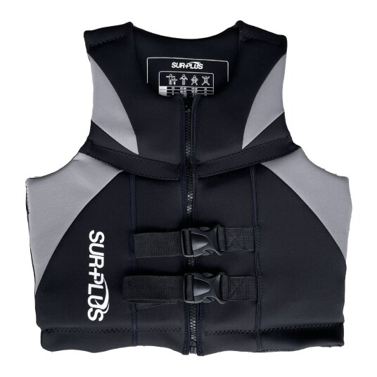 SurPlus Flytevest Sort/Grå, 2XL (70+ kg - 120+ cm)