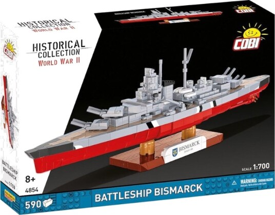Cobi Bismarck Slagskip Byggesett 1:700 8+ År 590 Deler