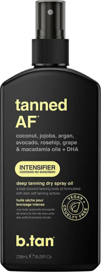 B.Tan Tanned AF Intensifier Deep Tanning Dry Spray Oil 236ml