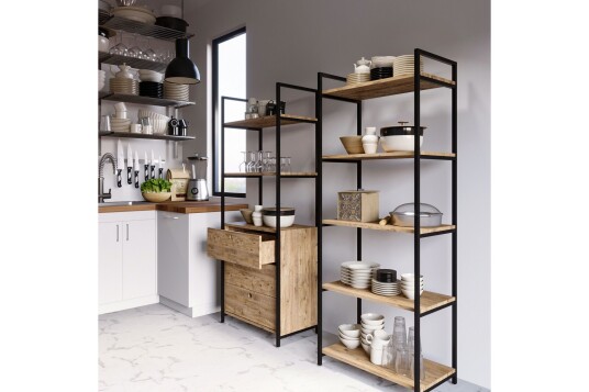 Vegghylle Kayran 180x40 cMørkebrun