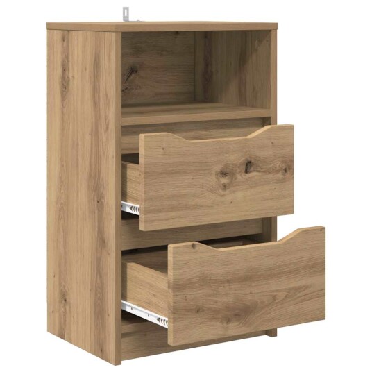 Nattbord 2 pcs Artisan Eik 40 x 30 x 467 cm Konstruert tre