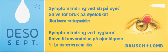 Desosept Salve til øyelokk 15 g Desosept Salve til øyelokk 15 g