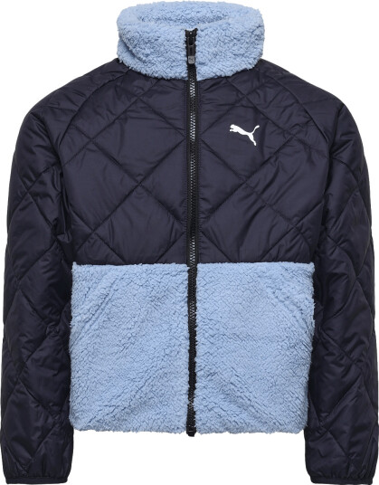 PUMA Quilted Sherpa Jacket Navy 128 PUMA Quilted Sherpa Jacket Navy 128