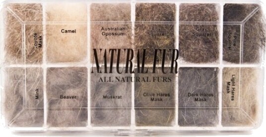 Wapsi Dispenser Natural Fur 100 % Naturlig Dubbingsmateriale