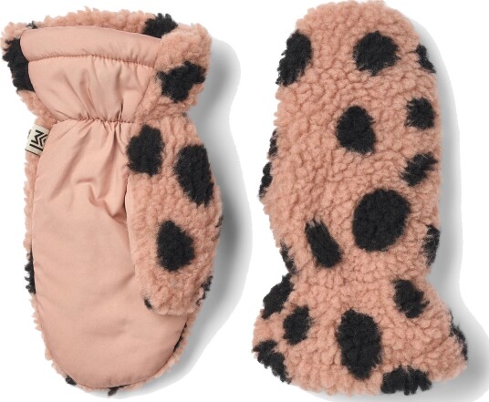 Liewood Grethe Printed Pile Gloves Beige 8/10Y