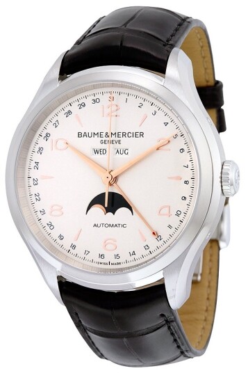Baume & Mercier Herreklokke MOA10055 CLIFTON Sølvfarget/Lær