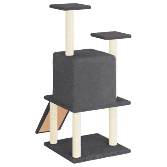 Vidaxl Kattetre Med Klorestolper I Sisal Mørkegrå 110 cm