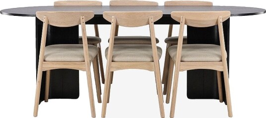 Venture Home Bord Tyresö med stol Ven Svart Venture Home Bord Tyresö med stol Ven Svart