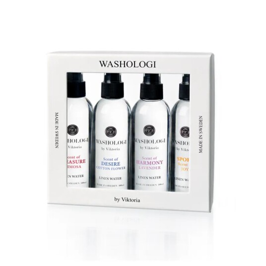 Washologi Linen Water Gift Box 4 x 100 ml Vaskemiddel