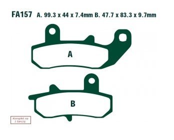 Bremseklosser EBC Brakes FA157 Bremseklosser EBC Brakes FA157