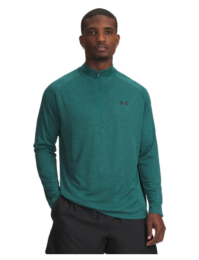 Under Armour Ua Tech Textured 1/2 Zip   Green   S