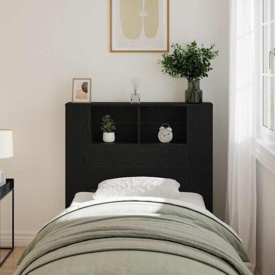  Hodegavl Kabinett Svart Eik 100x19x104,5 cm Laget av Konstruert Tre