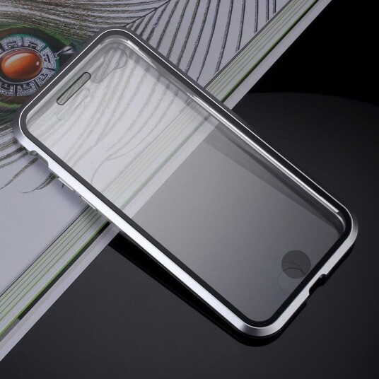 INCOVER iPhone SE (2022/2020)/8/7 360⁰ Magnetisk Deksel m. Glass Foran & Bak - Sølv