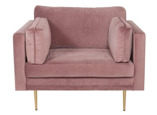 Venture Home Møbel24 Boom Lenestol Velour Støveterosa. 1648400-01-136 1575024-01-0