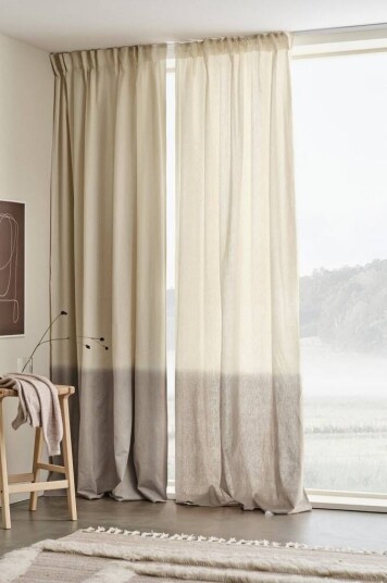 Jotex HOMBRE gardin med multifunksjonsbånd 2-pk BEIGE 1691419-01-300 1691419-02-220