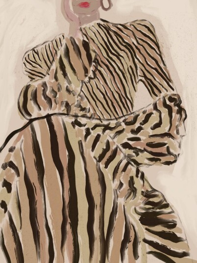 Plakat Zebra Stripe Kunst