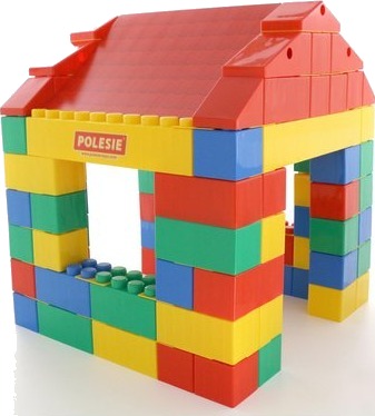 POLESIE Hus av XXL Byggeklosser 134 Deler