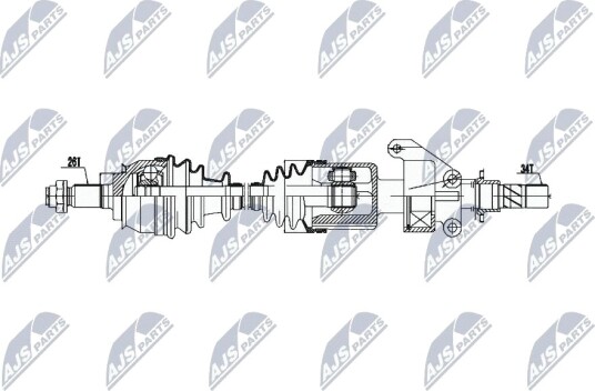 Nty Drivaksel NTY NPW BM 021 Nty Drivaksel NTY NPW BM 021