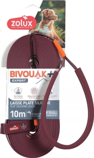 Zolux Bivouak Flat Hundebånd Rød 10 M