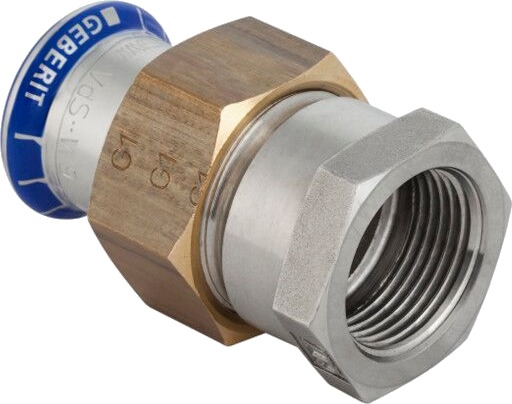 22mm x 1" unionsmuffe/muffe Mapress RF/messing