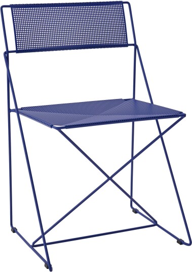 Magnus Olesen - X-Line Chair Blue Monochromatic Spisestoler Niels Jørgen Haugesen Blå Metall