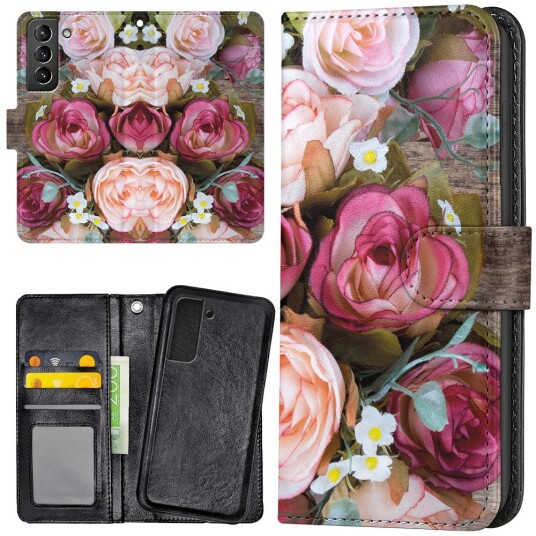 Generic Samsung Galaxy S21 Fe 5g - Lommebok Deksel Blomster