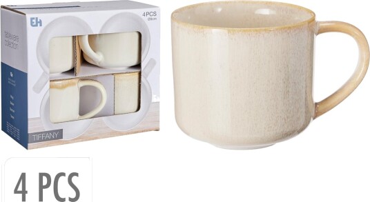 KOPP STENTØY 332ML 4STK SAND KOPP STENTØY 332ML 4STK SAND