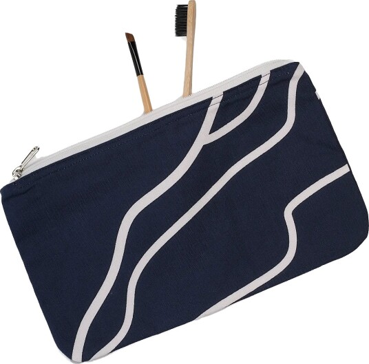 The Organic Company Reconnect Cosmetic Bag   Navy   28X 16CM