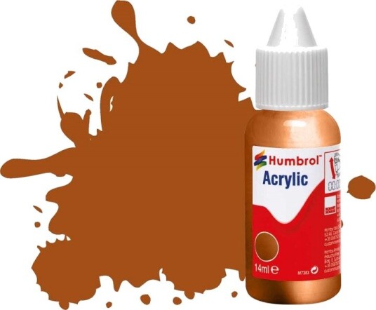 Humbrol Akryl No 12 Copper - Metallic 14ml Dropper Bottle