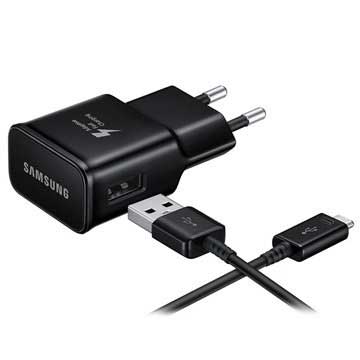 Samsung rask lader EP TA20EB med strømadapter og USB C kabel Svart Samsung rask lader EP TA20EB med strømadapter og USB C kabel Svart