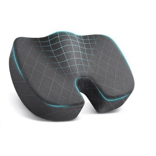 Kontorstolpute Kudde Ekstra Stor Memory Foam Sittepute Ergonomisk Sittepute for å Lindre Isjias og Smerter Forårsaket av Langvarig Sitting svart Kontorstolpute Kudde Ekstra Stor Memory Foam Sittepute Ergonomisk Sittepute for å Lindre Isjias og Smerter Forårsaket av Langvarig Sitting svart