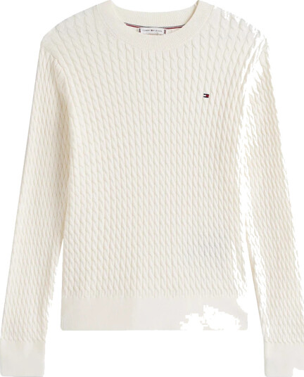 Tommy Hilfiger Dame Strikkevarer Hvit S,