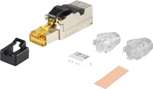 Shiverpeaks Bs08-45001 Rj-45 Sort Sølv Hankjønn Rett Cat8.1 22/24