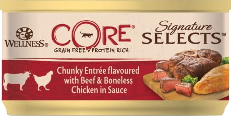 CORE Kattemat Chunky med Storfekjøtt og Benfri Kylling 79g