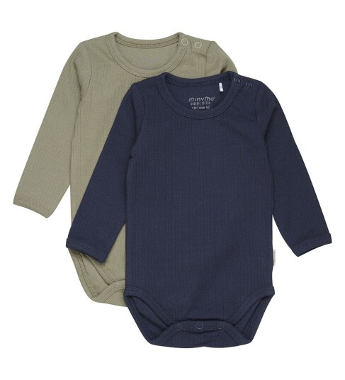 Minymo Body I/e   2 pack   Dark Navy   Minymo   50   Langermet Body Blå Grønn