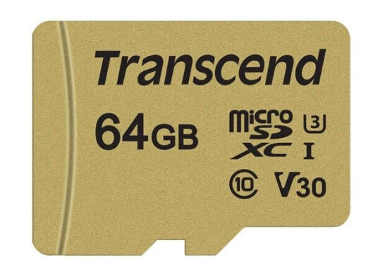 Transcend 500S microSDXC UHS-3 - 64GB Transcend 500S microSDXC UHS-3 - 64GB