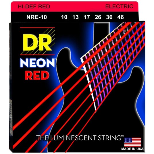 Dr Strings Nre-10 Neon Rød (010-046) Medium